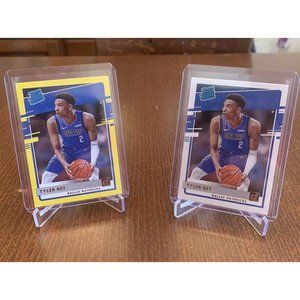 2020 2021 Donruss Basketball Tyler Bey Rookie Lot yellow flood + base Card Cards